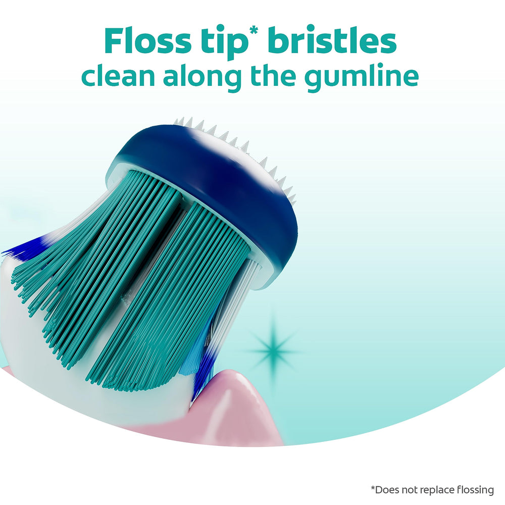 Cheek and tongue cleaner on Colgate 360 toothbrush
