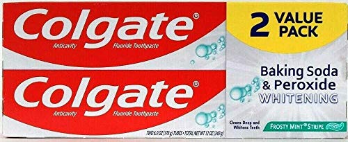 Colgate Baking Soda & Peroxide Whitening Toothpaste Frosty Mint Twin Pack 12 oz