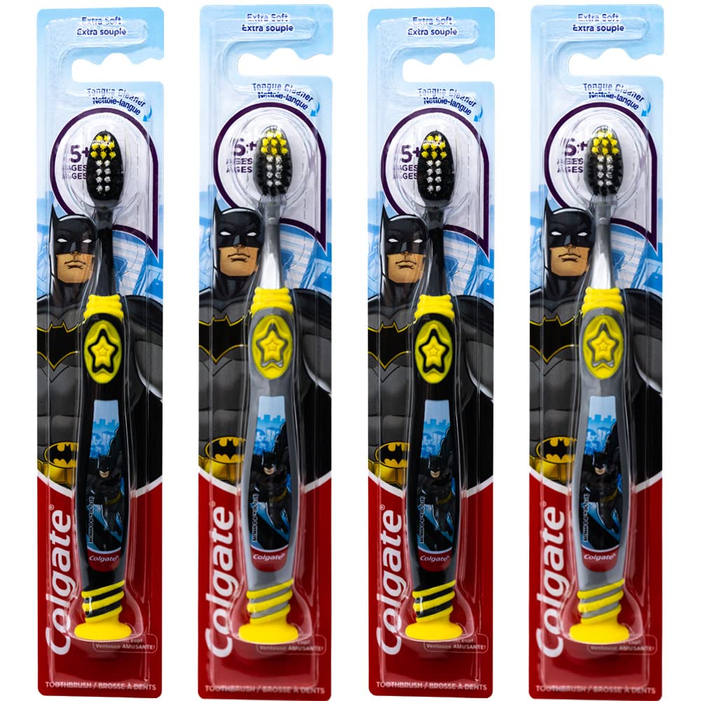 Colgate Batman toothbrush for children with suction cup - front view