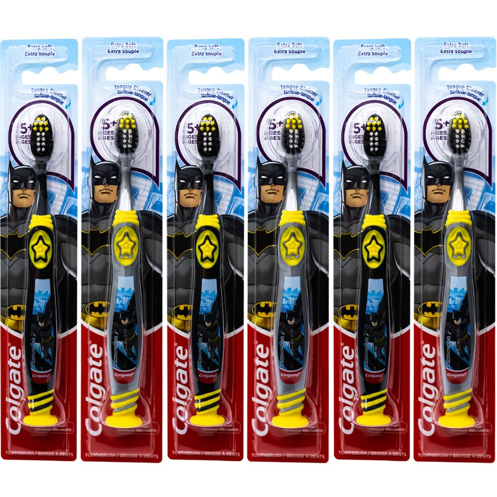 Colgate Batman toothbrush for kids with suction cup base