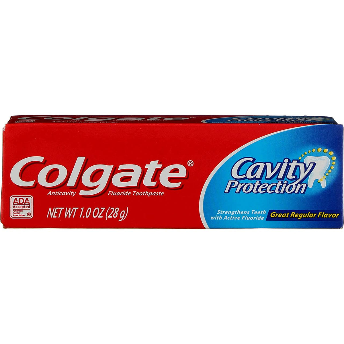 Colgate Cavity Protection Toothpaste Regular Flavor 1 oz front view pack of 12