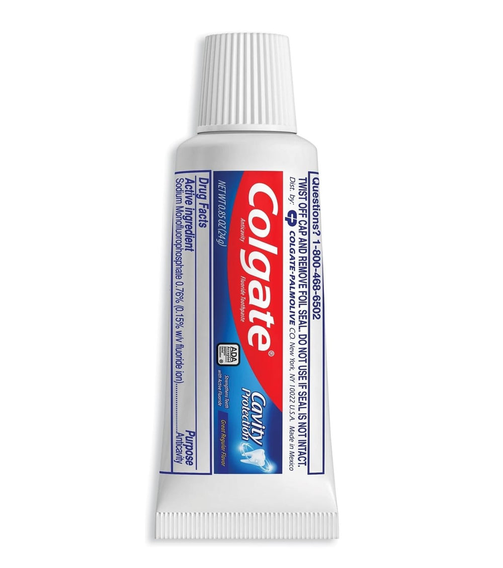 Pack of 12 Colgate cavity protection toothpaste travel-size tubes