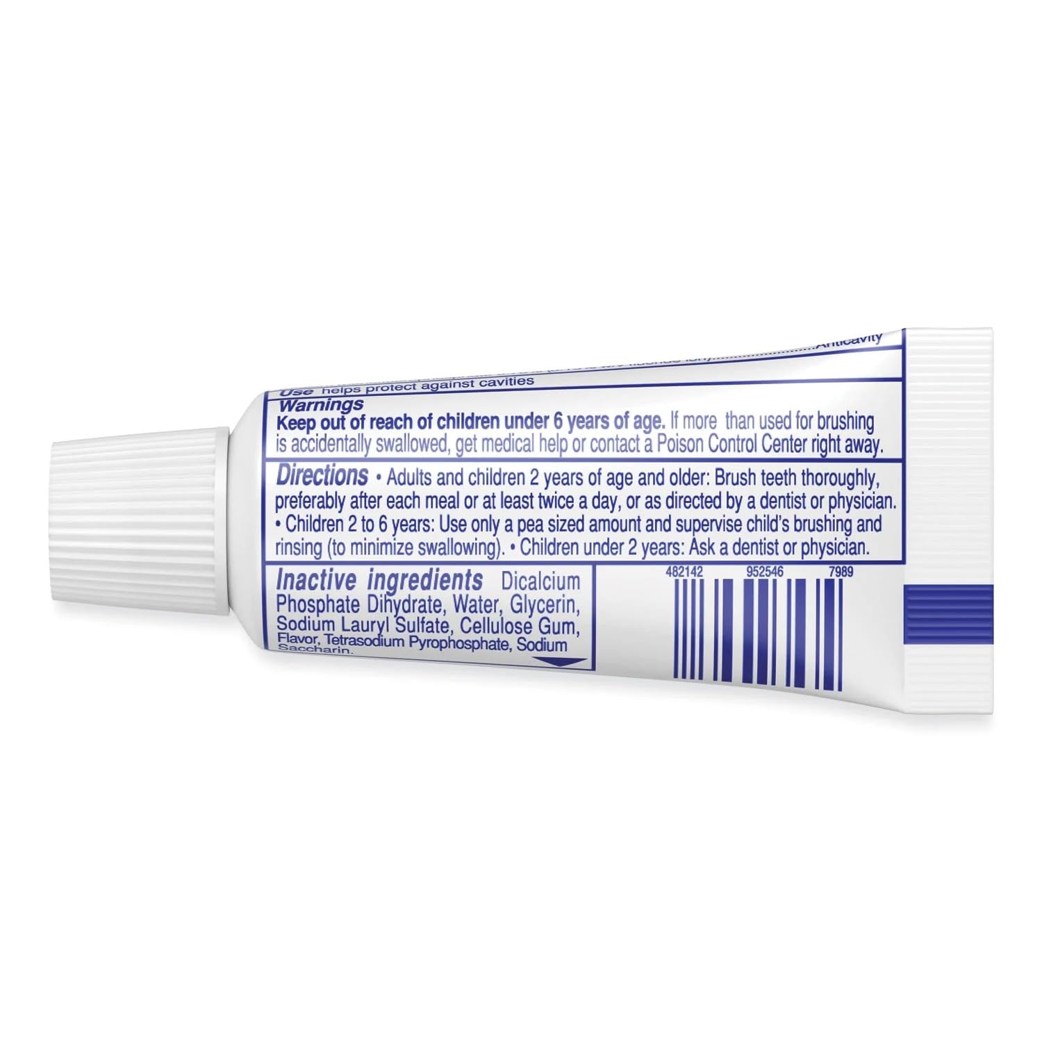 Close-up of Colgate toothpaste tube with mint flavor
