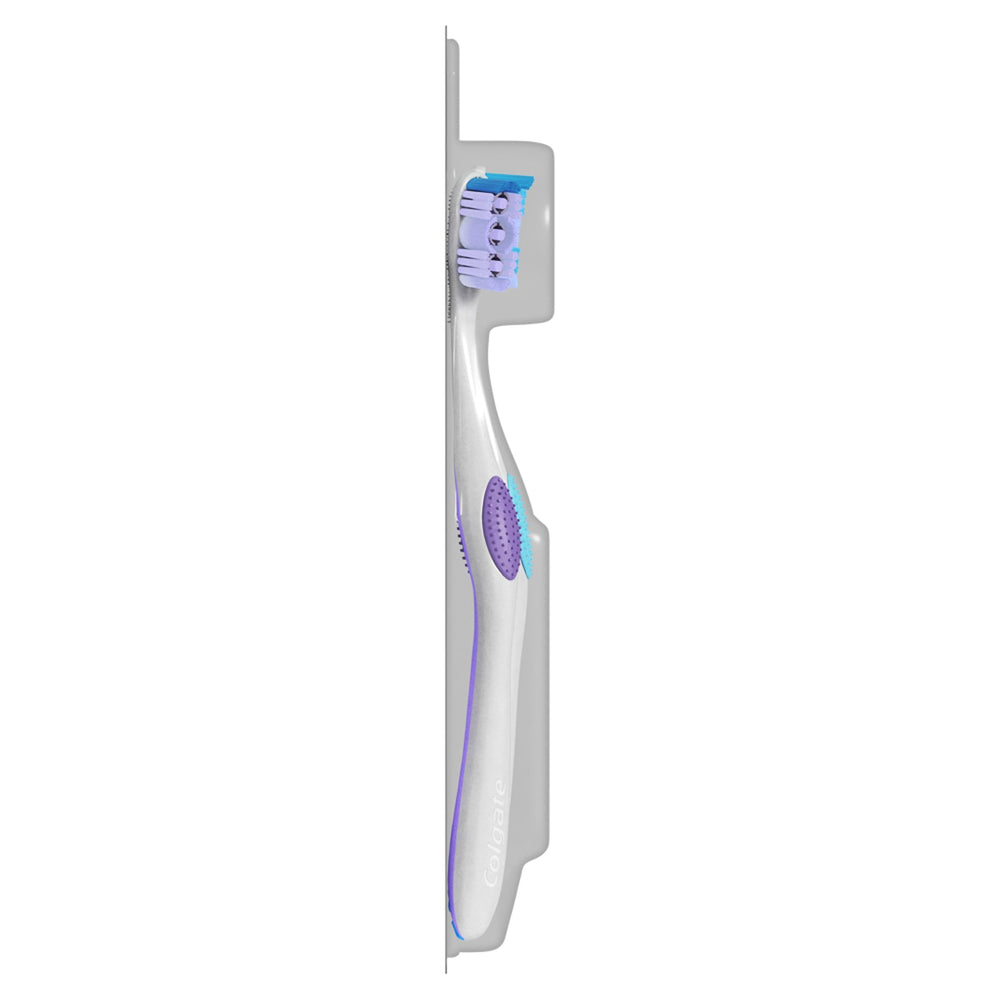 Detail of raised cleaning tip on toothbrush head