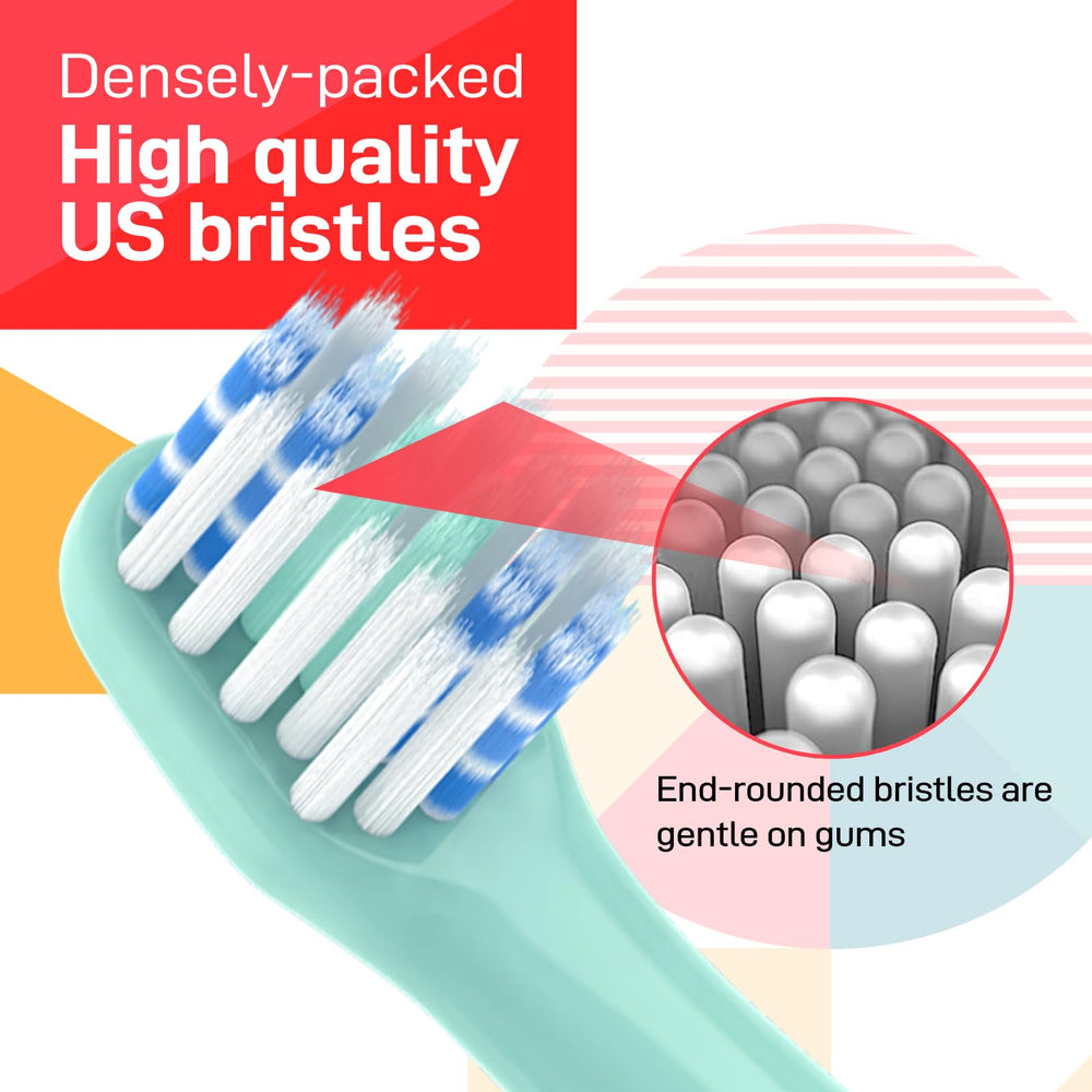 Individually wrapped Colgate Hum replacement brush heads for travel
