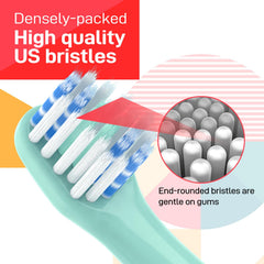 Individually wrapped Colgate Hum replacement brush heads for travel