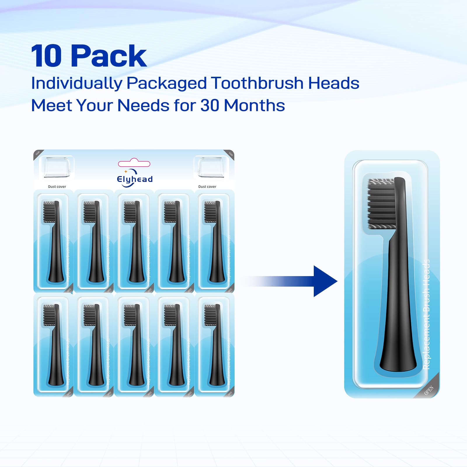 Teeth protection with round-ended bristles for Colgate Hum head