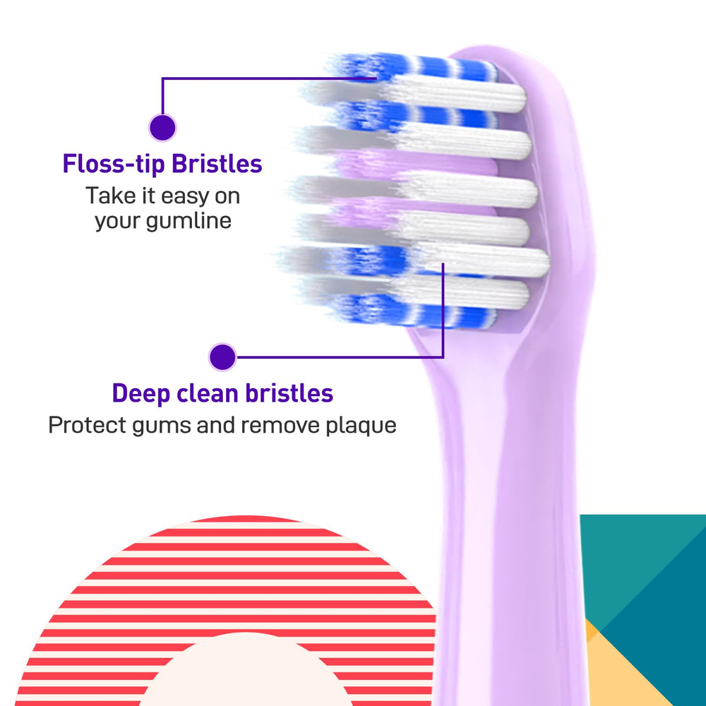 Individually wrapped replacement toothbrush heads for travel and family use