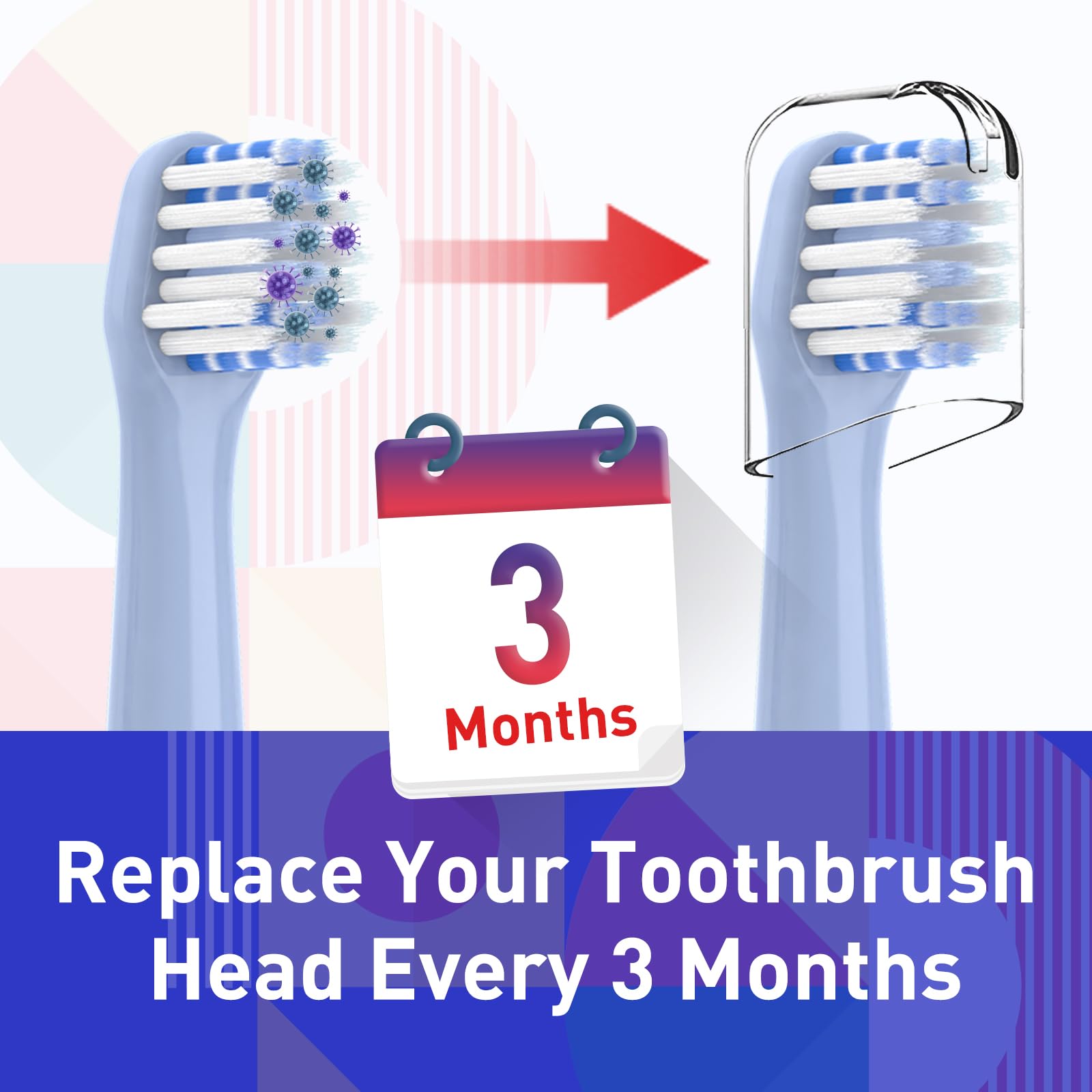 Hum connected smart battery electric toothbrush with replacement heads