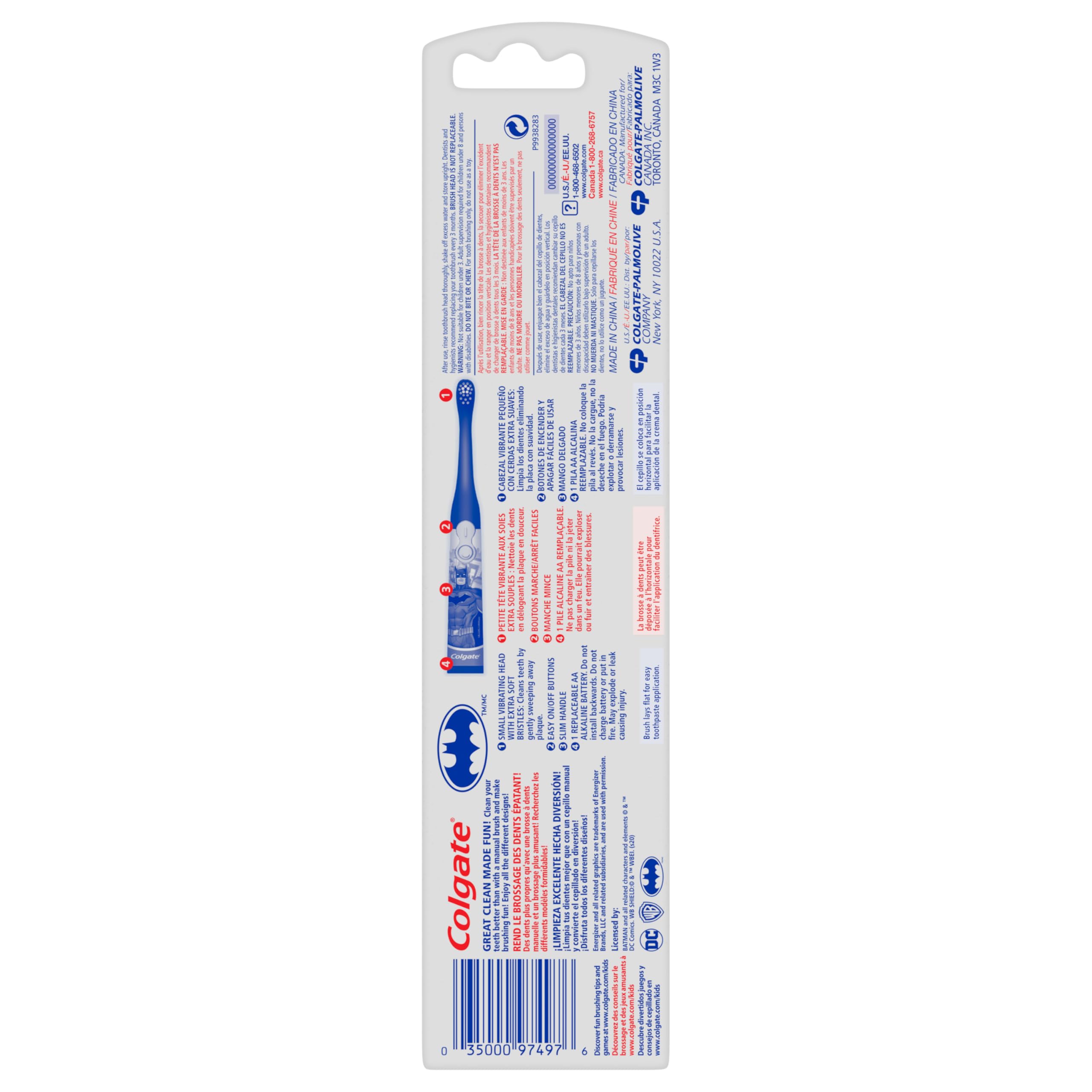 Colgate Kids Batman toothbrush – side view