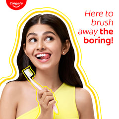 Colgate Lemon Fresh Gel Toothpaste on bathroom counter