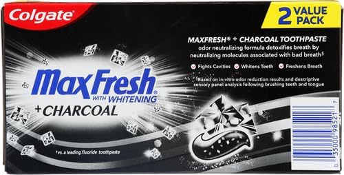 Colgate Max Fresh Charcoal Mint toothpaste with mint freshness