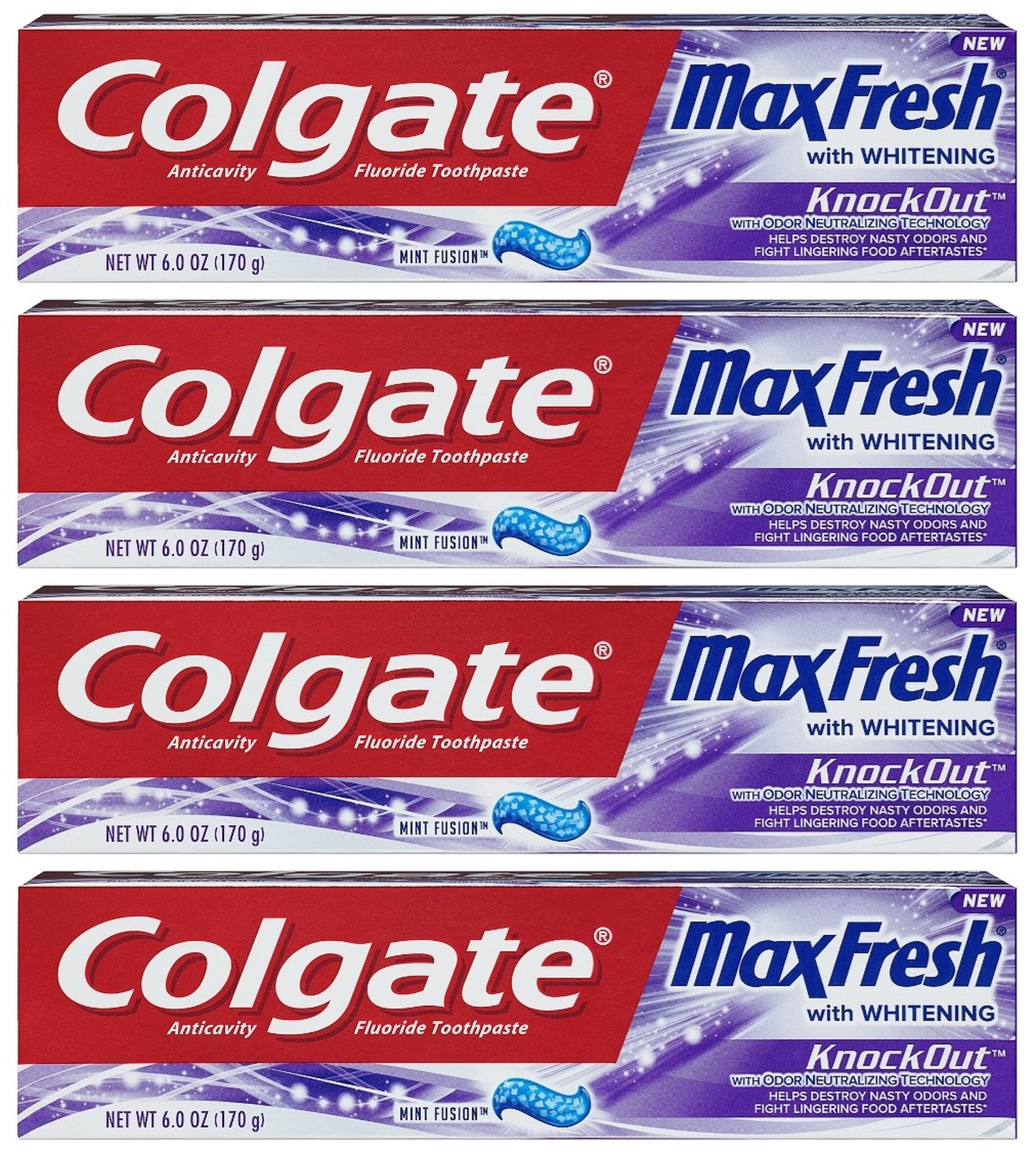 Colgate Max Fresh KnockOut Toothpaste 6 oz Tube - Front View