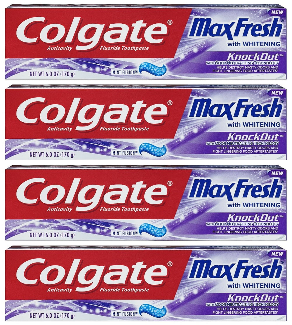 Colgate Max Fresh KnockOut Toothpaste 6 oz Tube - Front View