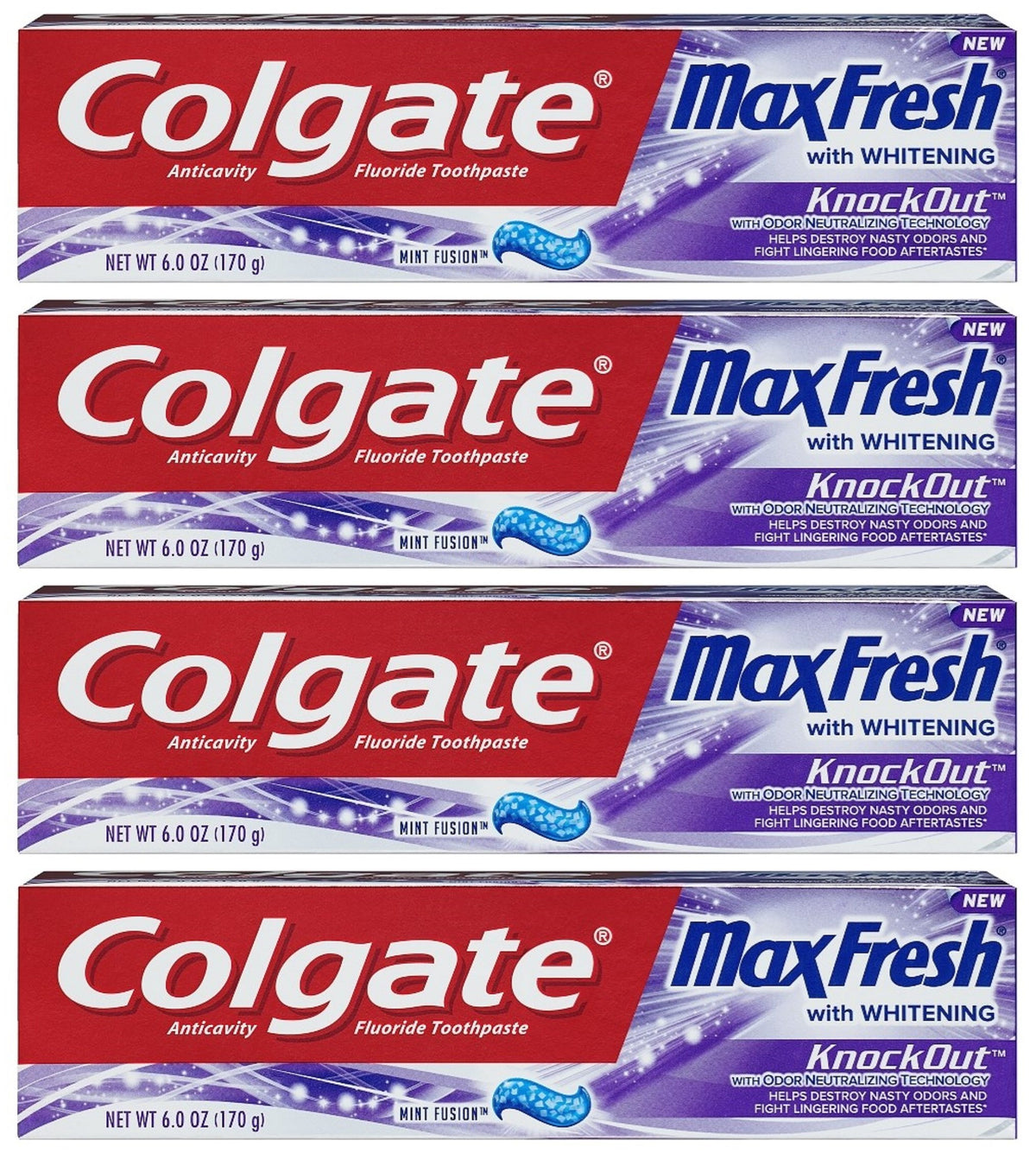 Colgate Max Fresh KnockOut Toothpaste 6 oz Tube - Front View