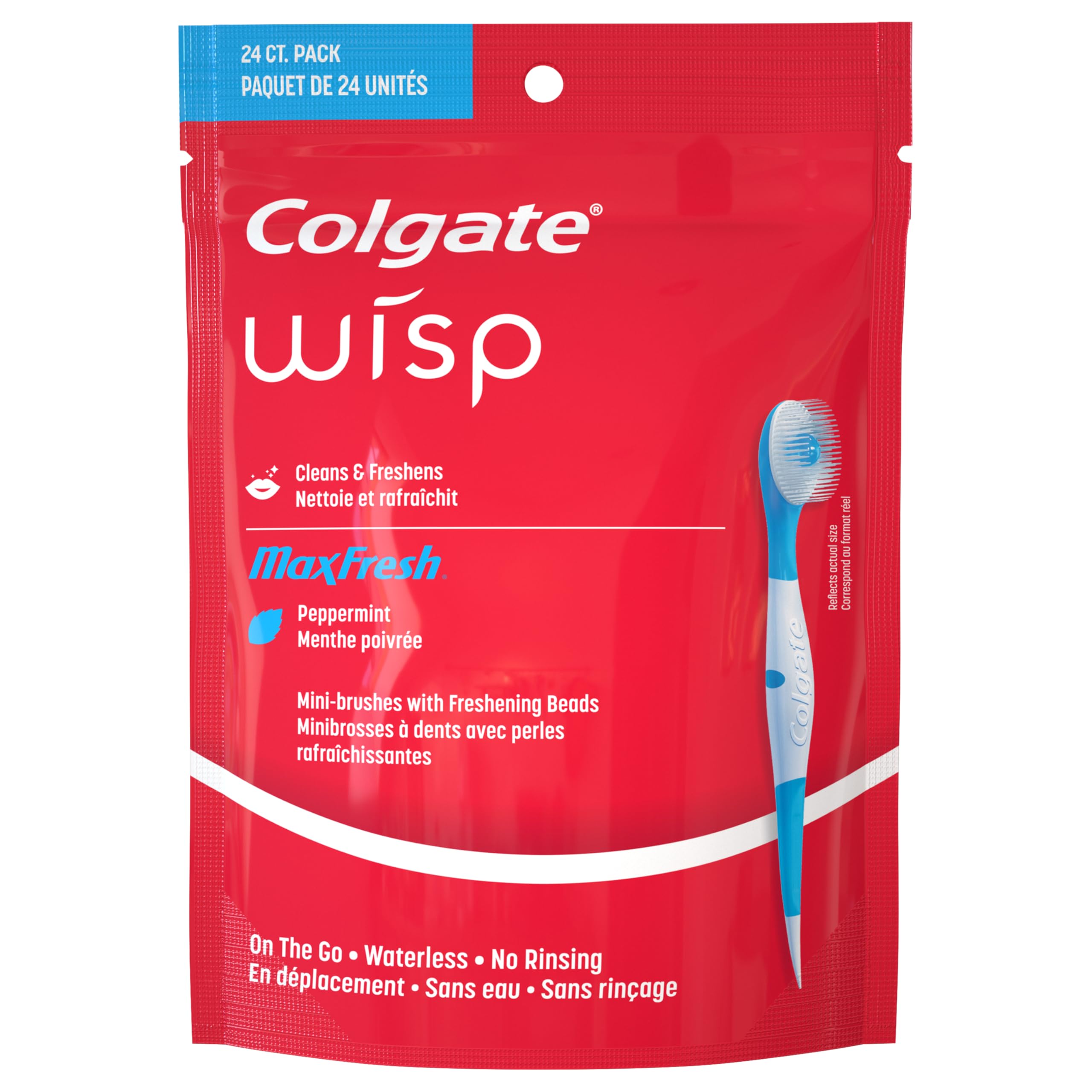 Whitens teeth by removing surface stains with small bristles