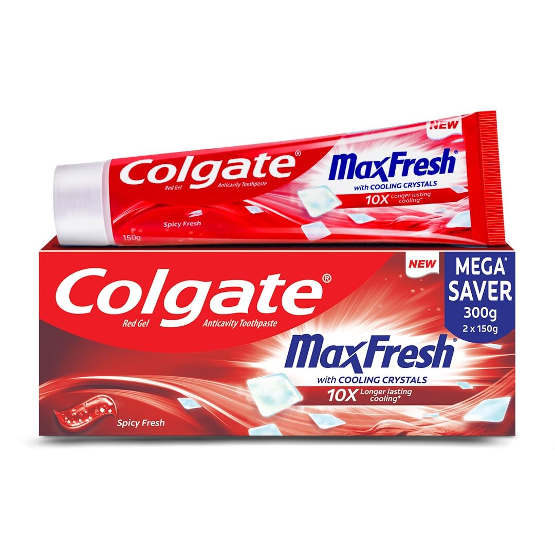 Colgate MaxFresh red gel toothpaste 150g front view