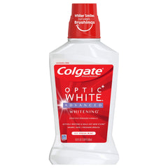 Colgate Optic White Mouthwash Fresh Mint bottle 473 mL