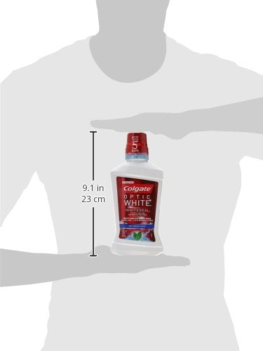 Bottle with mint flavor tag and 473 mL labeling