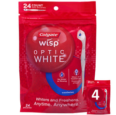 Colgate Optic White Wisp Disposable Mini Toothbrush Cool Mint — front view