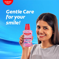 Colgate Plax Sensitive Mouthwash label close-up