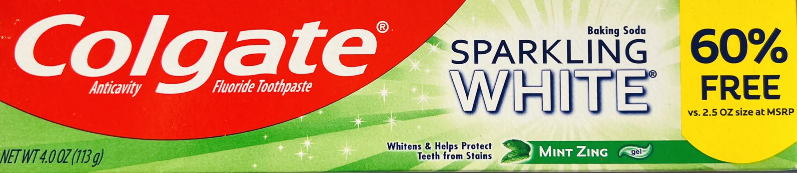 Colgate Sparkling White Mint toothpaste 4 oz tubes in 6-pack – image 2