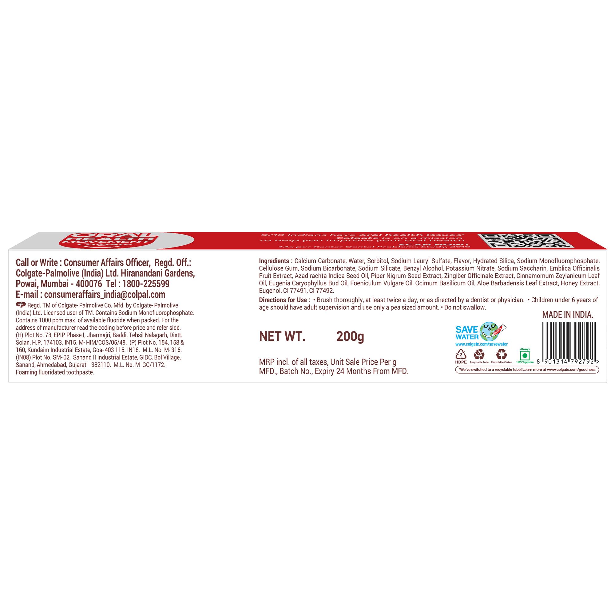 Benefits: Strengthening, Freshness, Anti-Germ, Gum Care