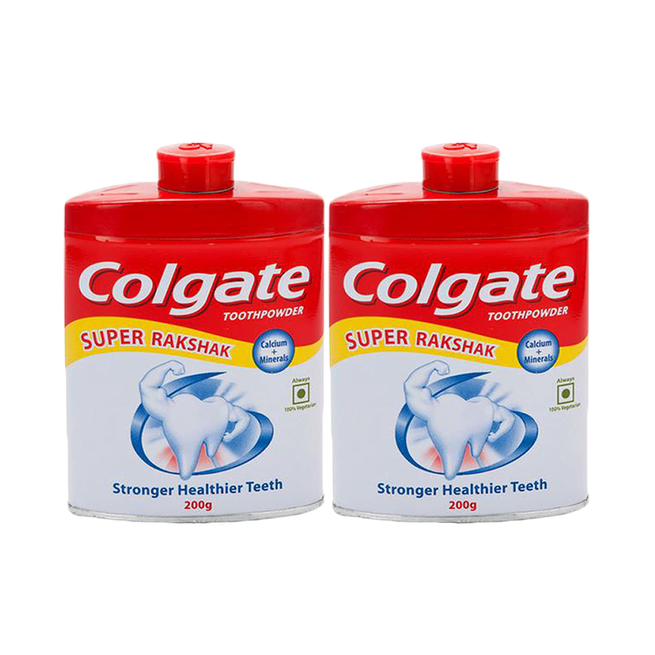 Colgate Tooth Powder 200g Pack of 2 - front view