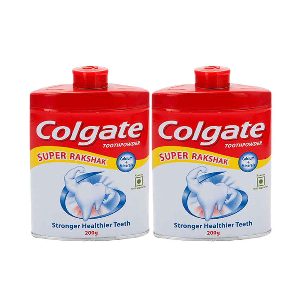 Colgate Tooth Powder 200g Pack of 2 - front view