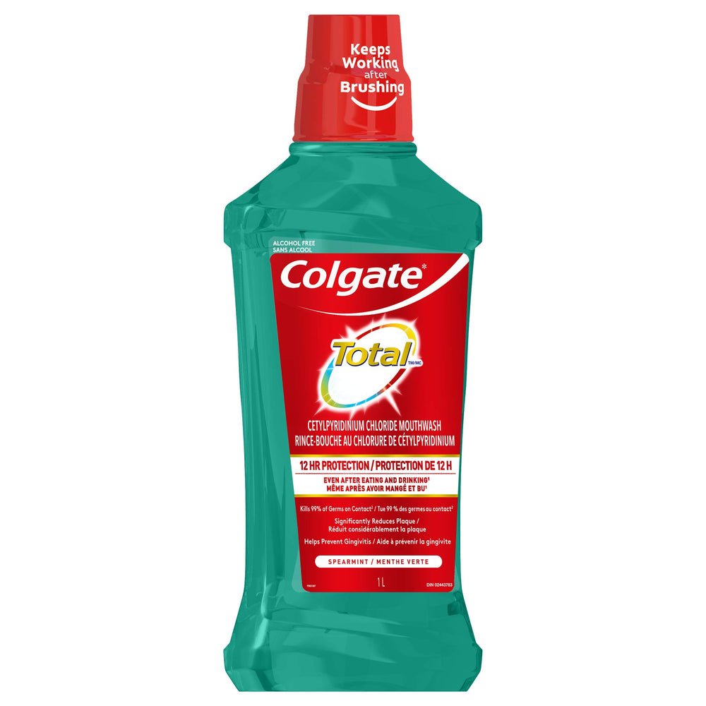 Alcohol-free mouthwash label indicating no ethanol