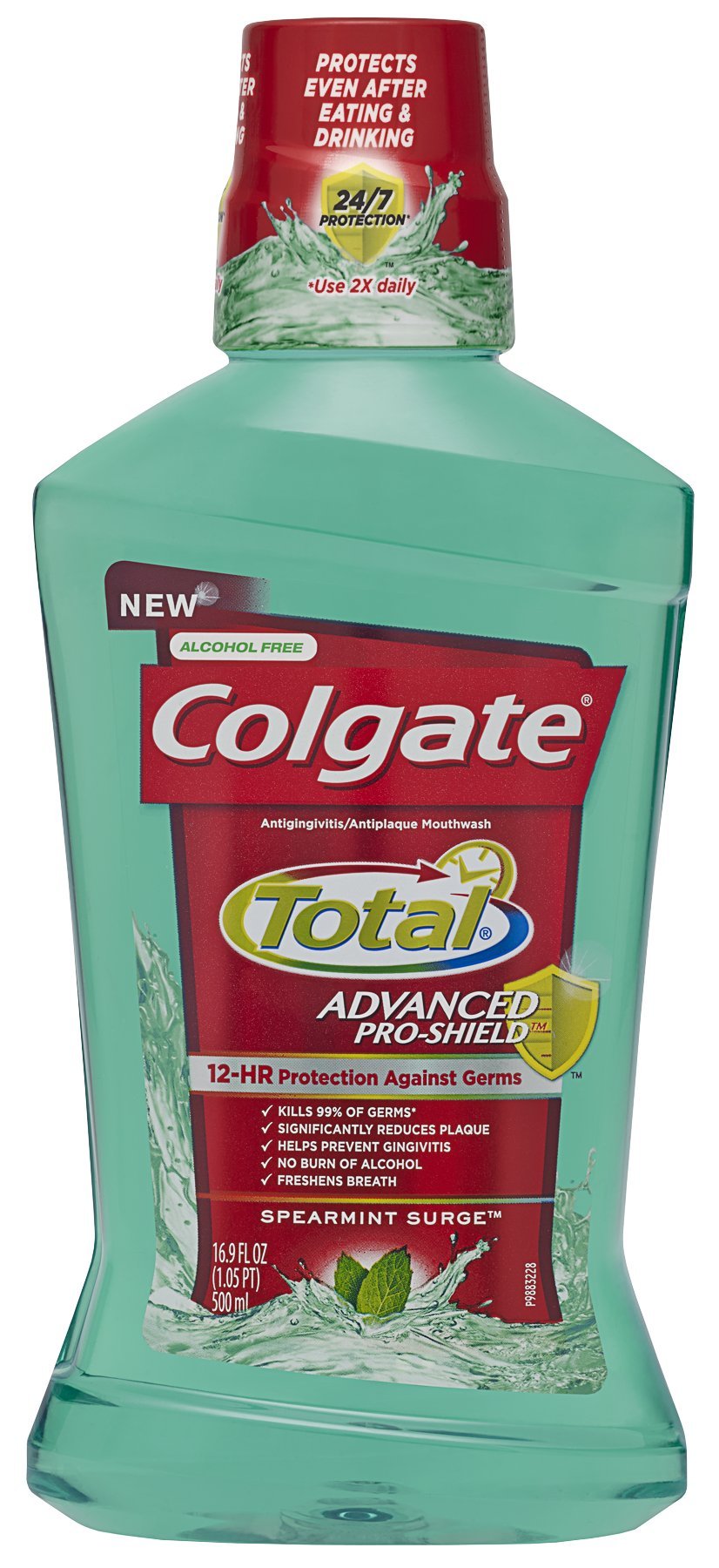 Colgate Total Advanced Pro-Shield Mouthwash Spearmint Surge 16.9 oz bottle