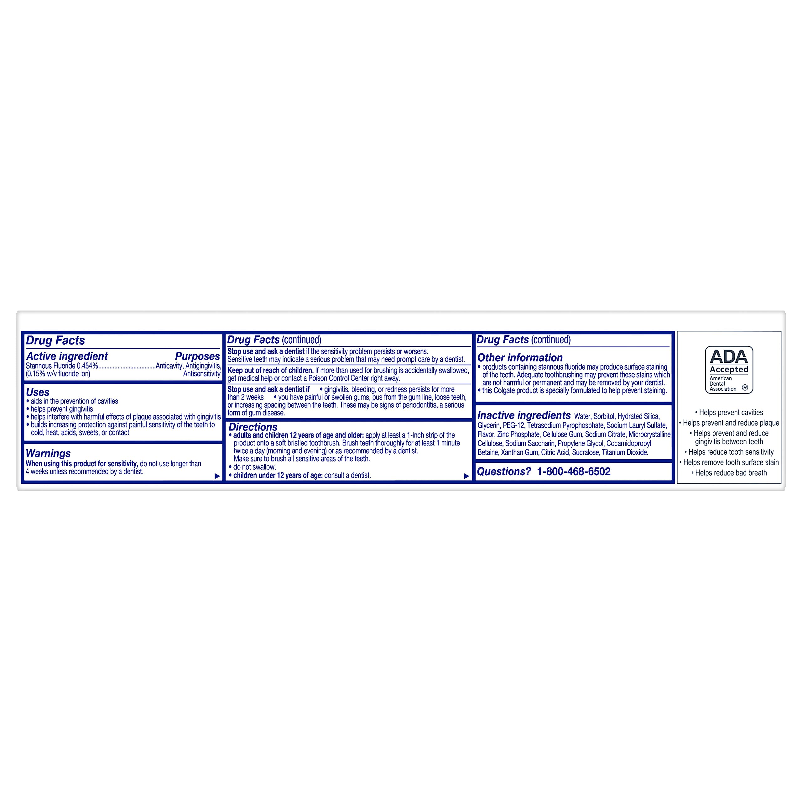 Packaging highlighting 42% more sensitivity relief claim