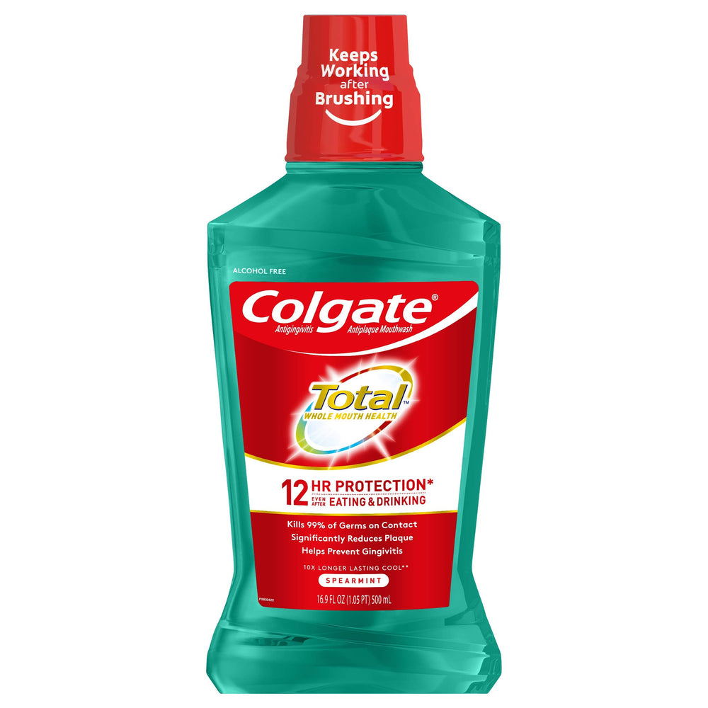 Colgate Total Pro-Shield Spearmint Mouthwash 500 mL bottle
