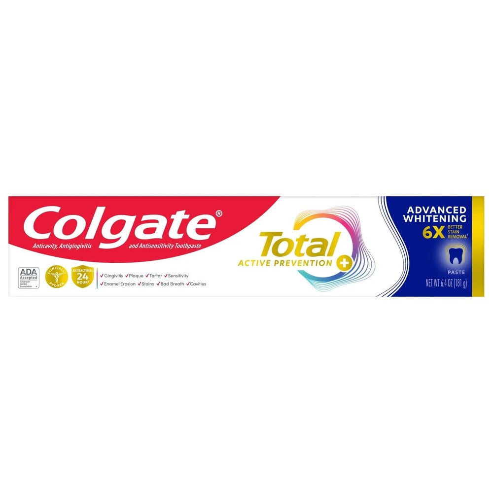 Close-up of Colgate Total SF Advanced Whitening Toothpaste 6.4 oz Pack of 5
