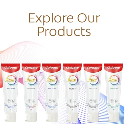 Happy smile with Colgate Total whitening toothpaste