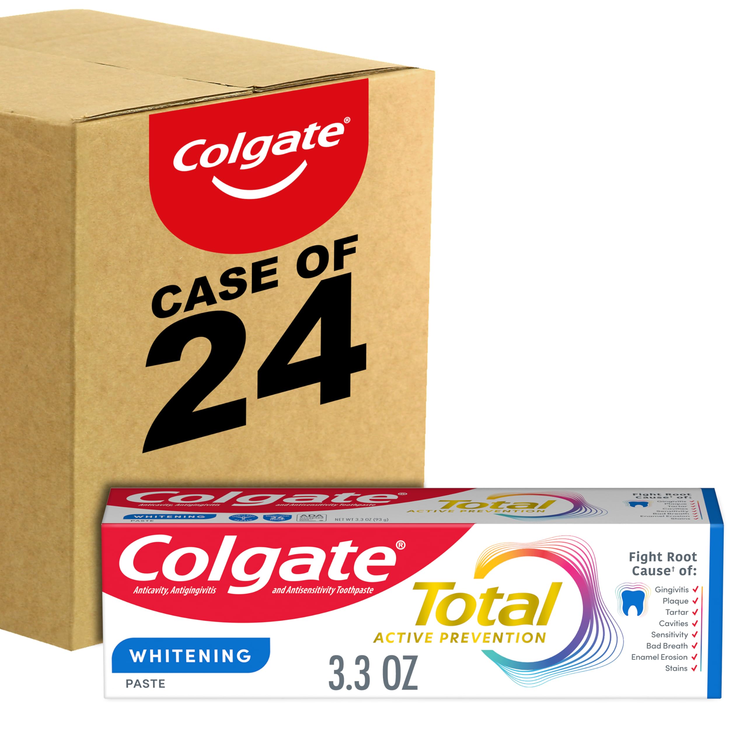 Colgate Total Whitening Toothpaste 3.3 oz tube – front view