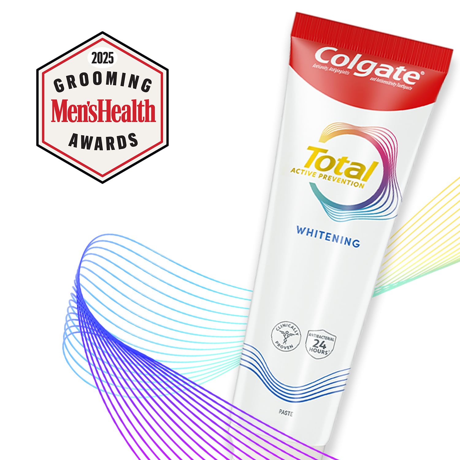 Colgate Total Whitening Toothpaste 24-pack carton packaging