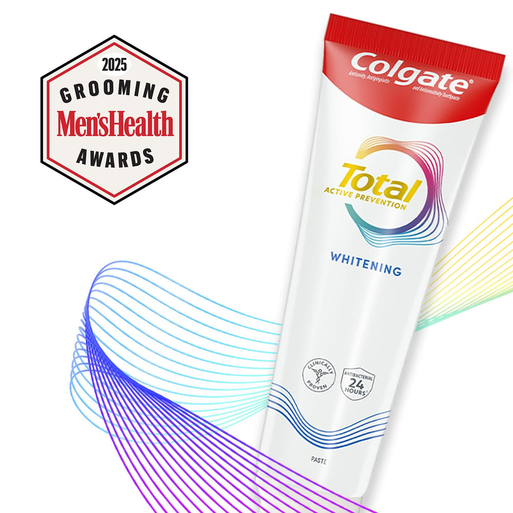 Colgate Total Whitening Toothpaste 24-pack carton packaging