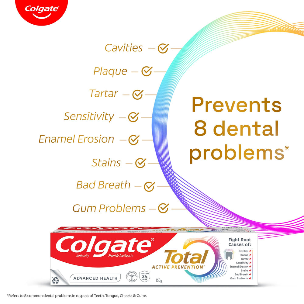 Close-up of Colgate Total for whole-mouth health
