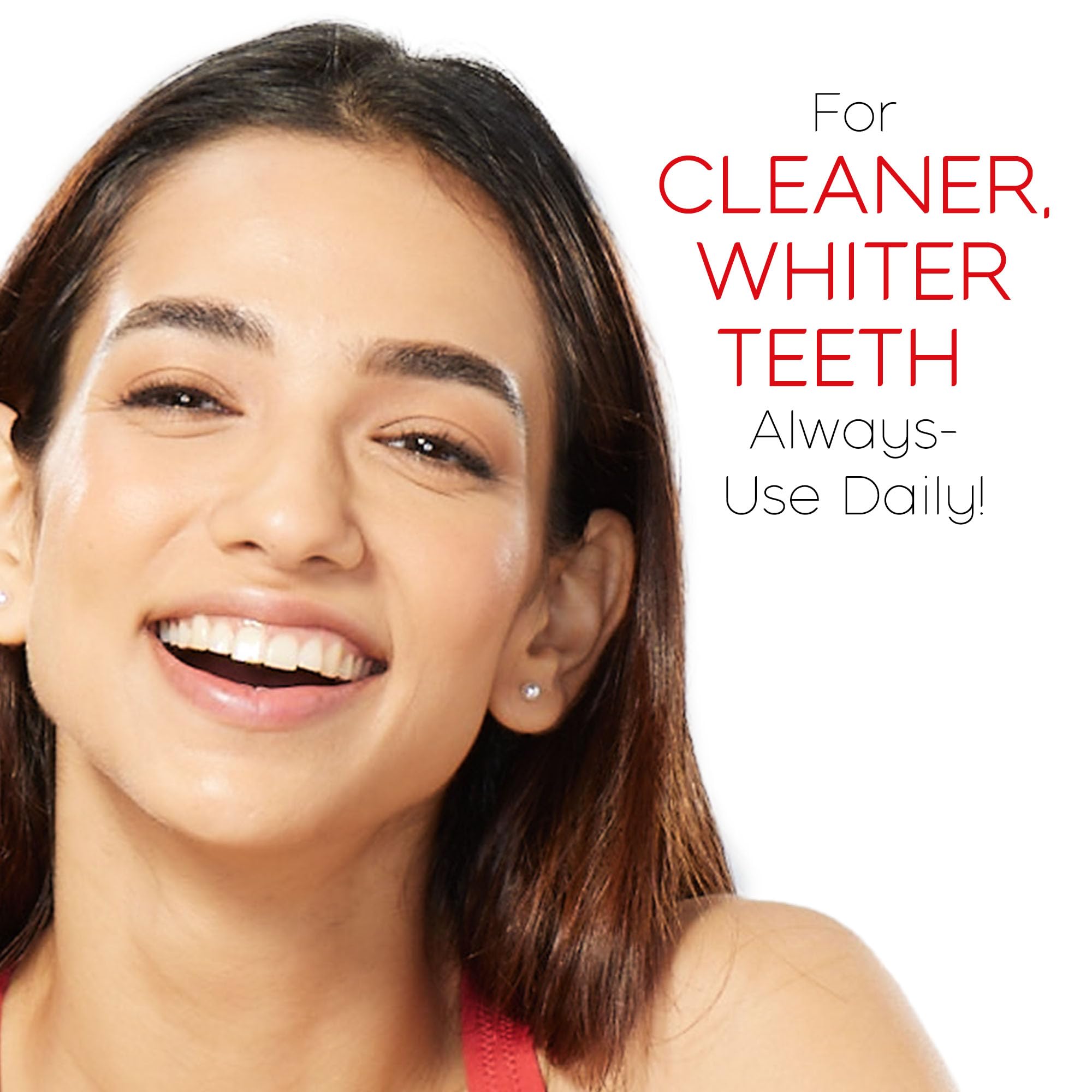 Mint flavor label on Colgate Visible White packaging