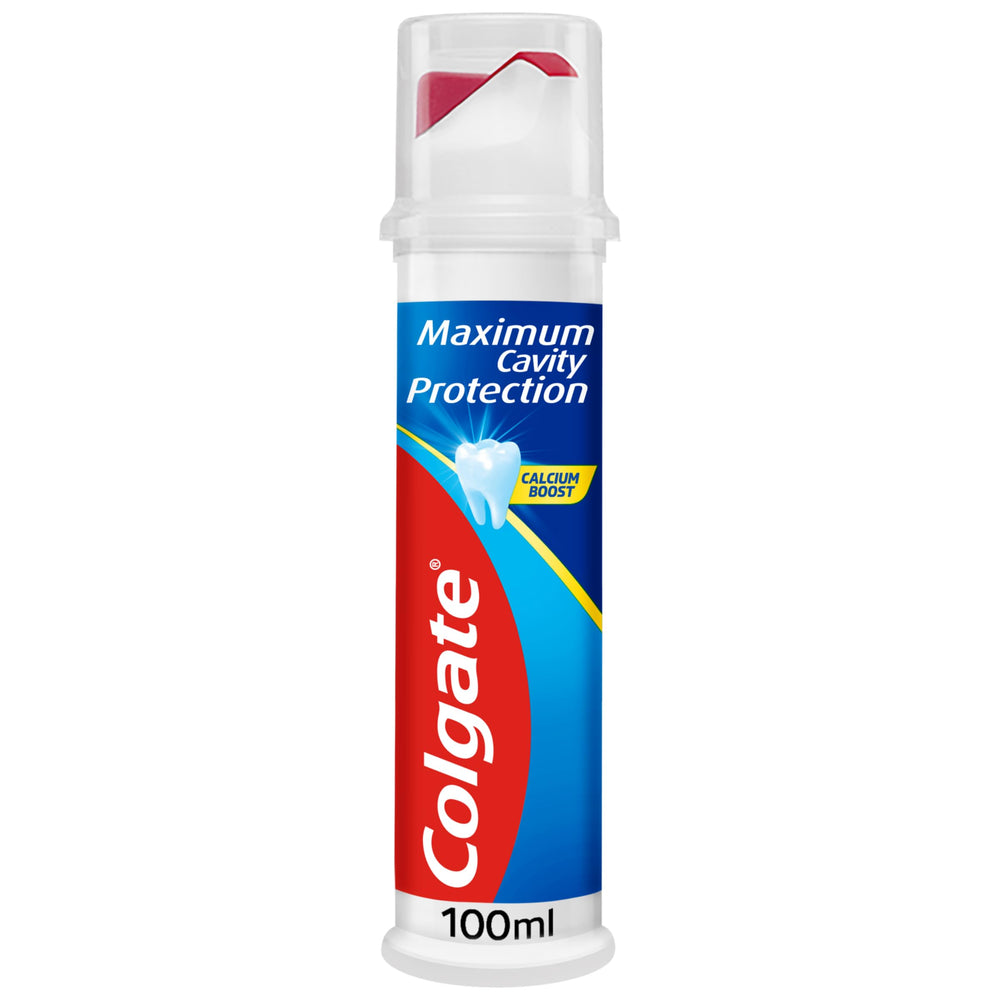 Colgate toothpaste 100ml pump bottle front view