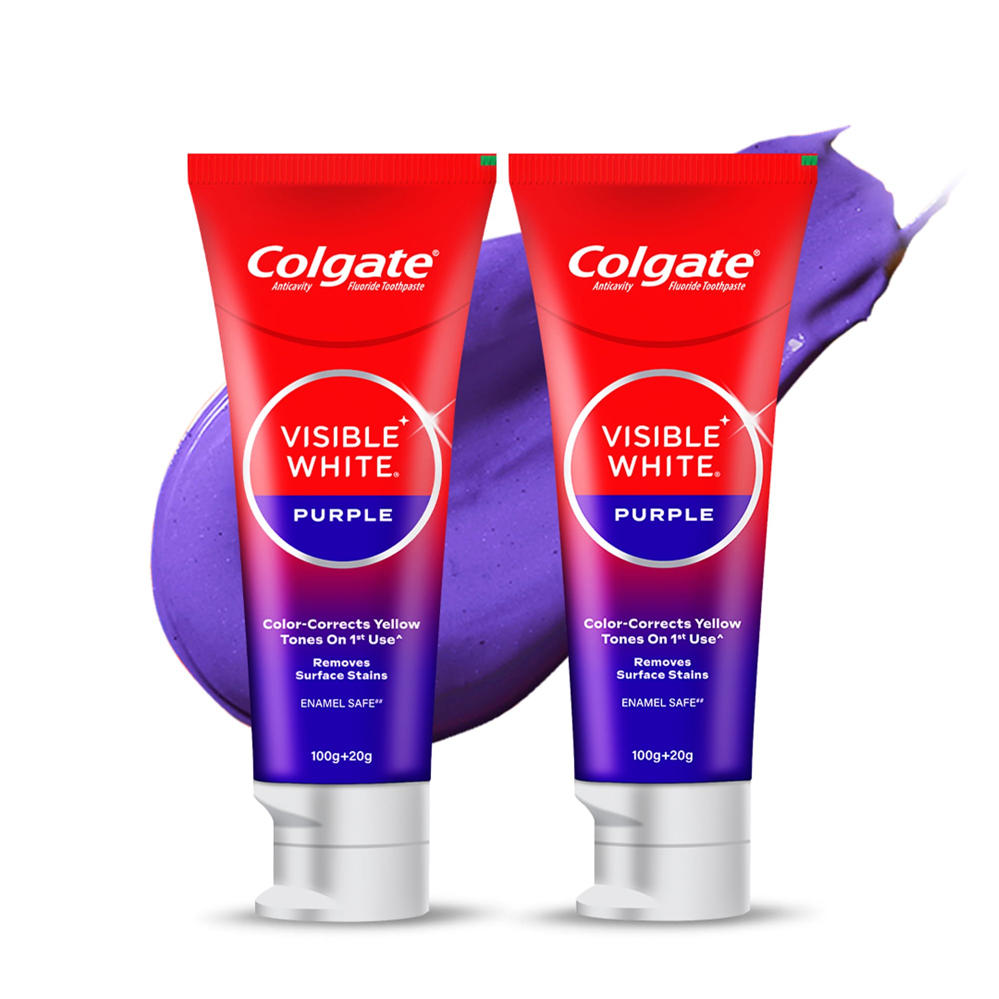 Hero image of Colgate Visible White Purple Toothpaste 2-pack