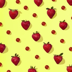 Strawberry-flavored gummy texture close-up