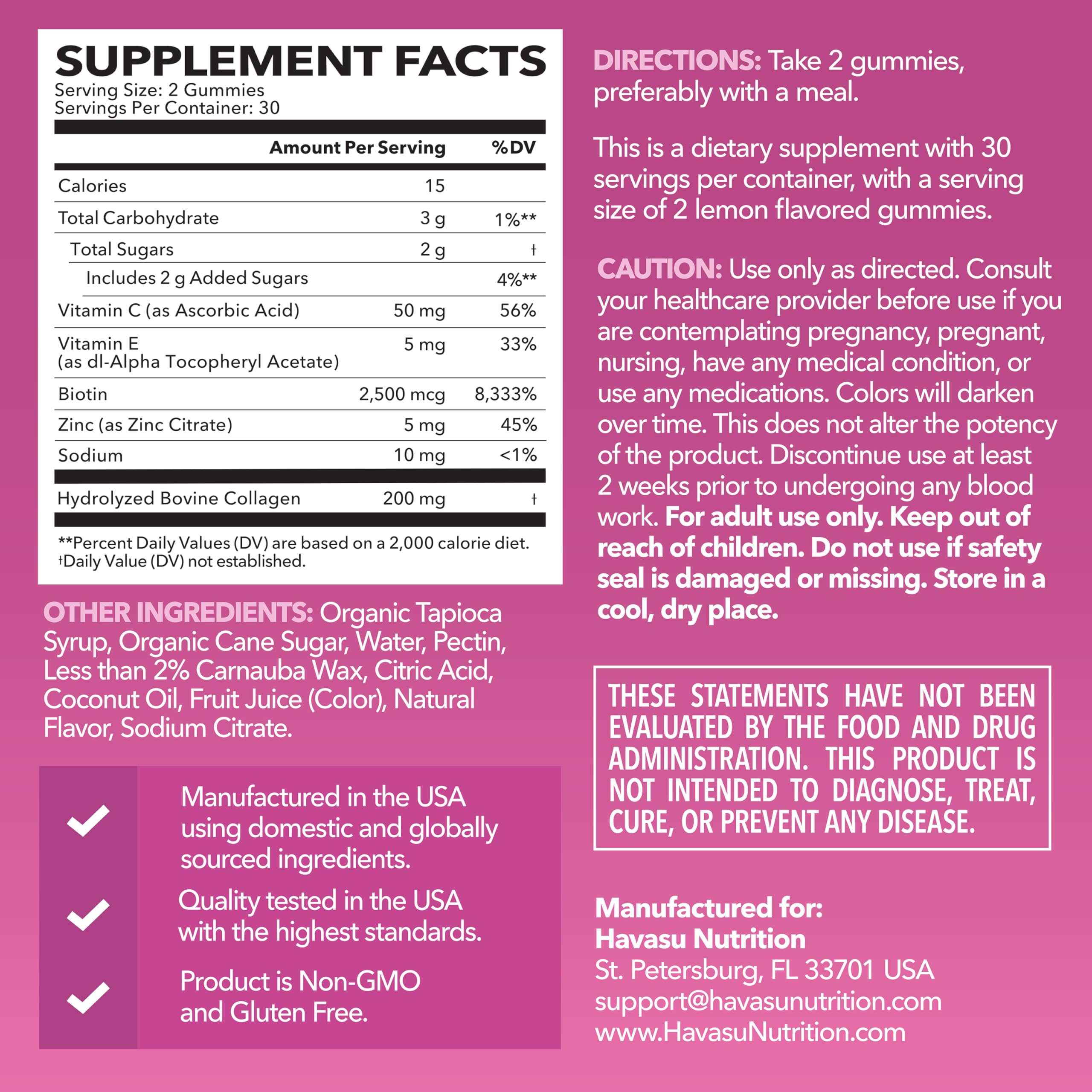 Product packaging image for Lemon collagen gummies