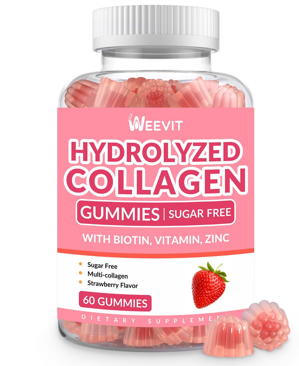 Bottle of collagen gummies for women