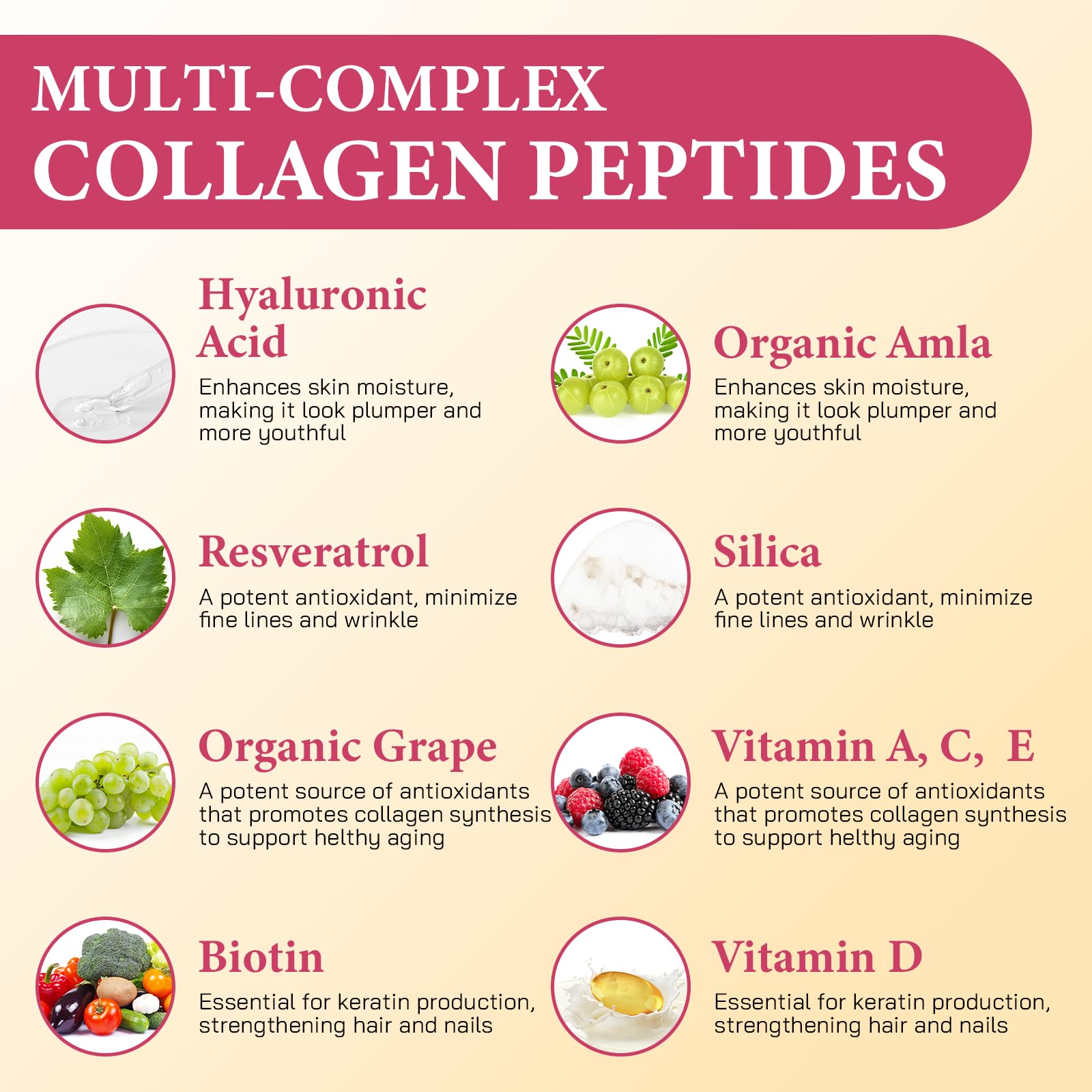 Three collagen gummies serving