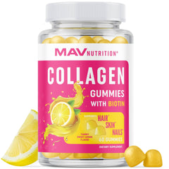 Hero shot of Collagen Gummies for Women bottle displaying 60-count non-GMO label