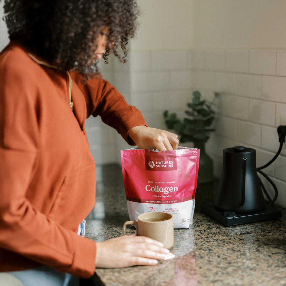 Illustration showing joints, bones and skin benefits of collagen