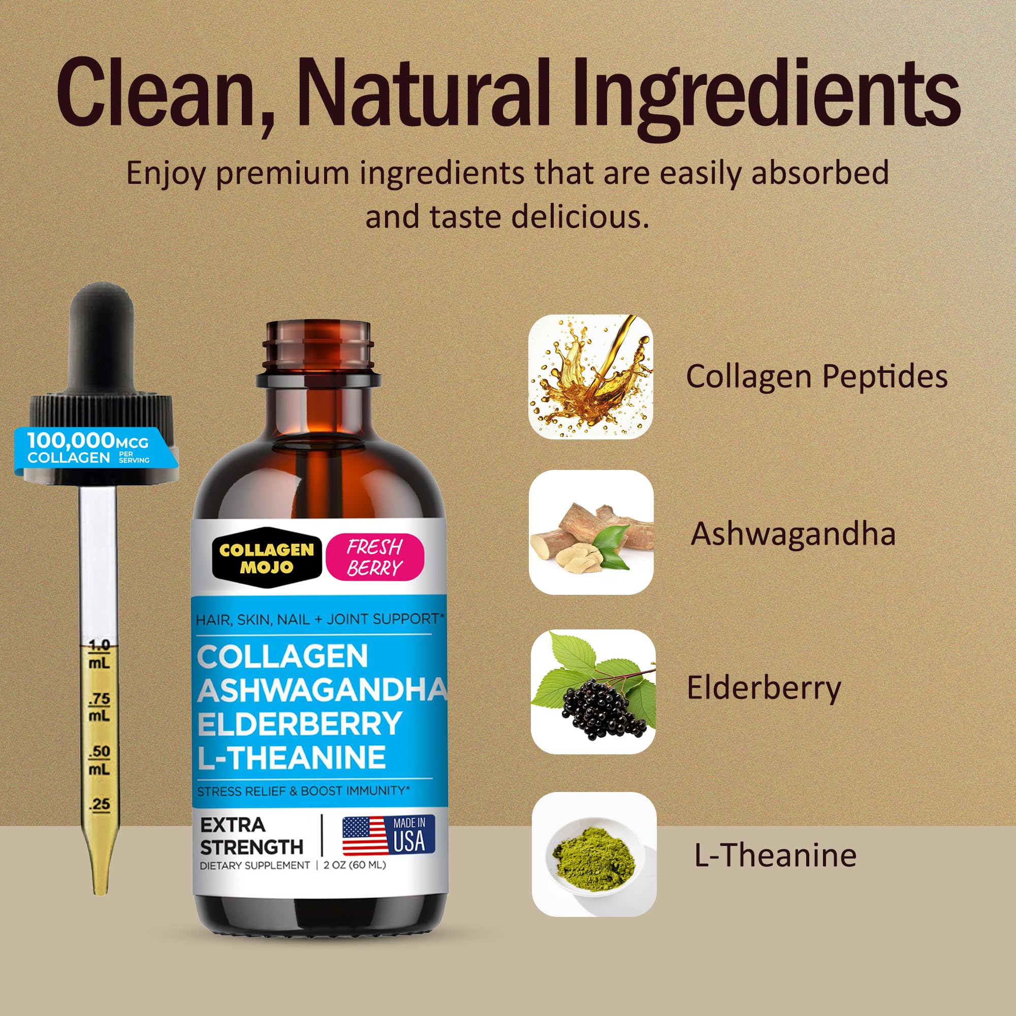 Dropping Collagen Mojo liquid drops