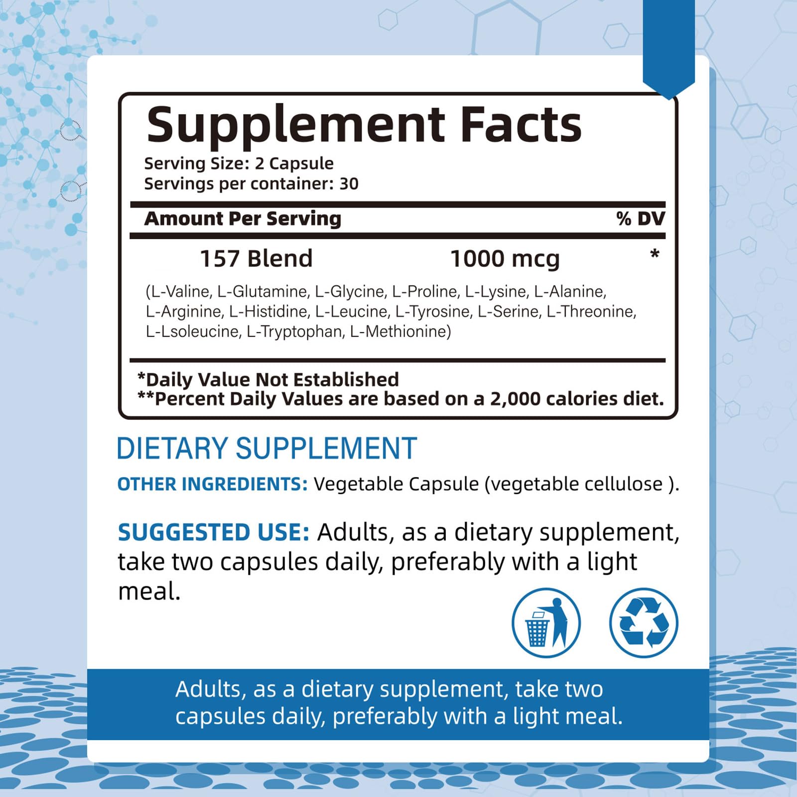 Ingredient and allergen information label